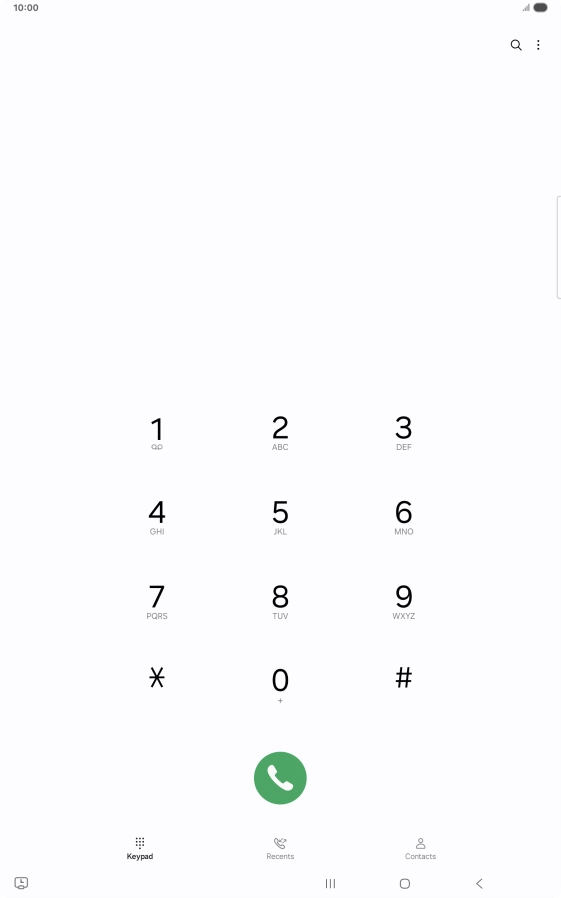 Press the menu icon.