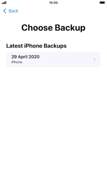 Press the required backup and your phone restores the content of the selected backup. Subsequently, follow the instructions on the screen to set up your phone and prepare it for use.