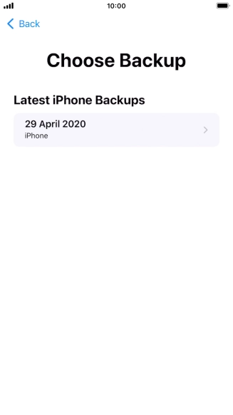 Press the required backup and your phone restores the content of the selected backup. Subsequently, follow the instructions on the screen to set up your phone and prepare it for use.