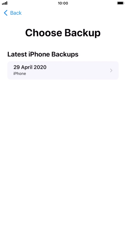Press the required backup and your phone restores the content of the selected backup. Subsequently, follow the instructions on the screen to set up your phone and prepare it for use.