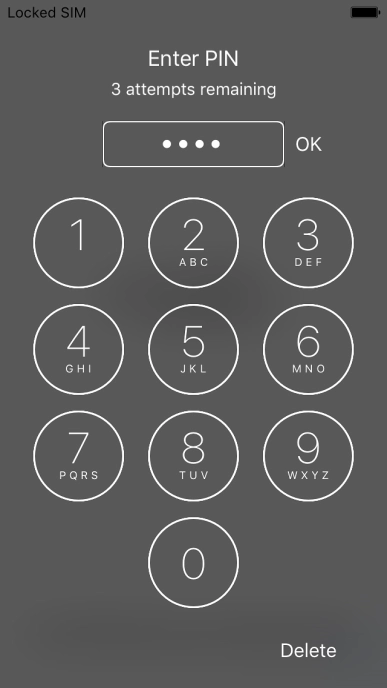 Key in your PIN and press OK.