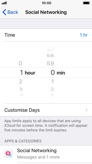 Press Customise Days.