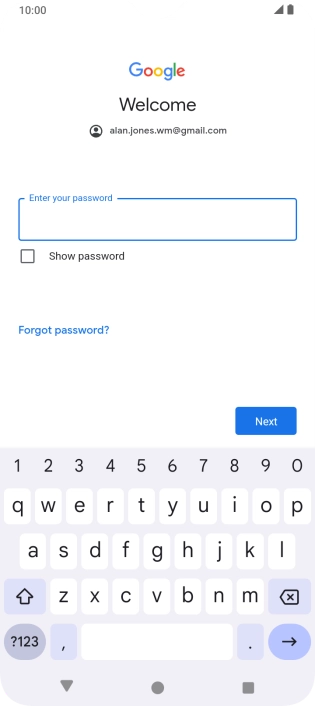 Press the field below 