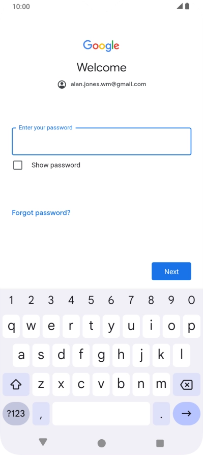 Press the field below 