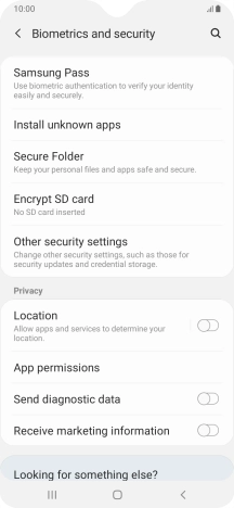 Press Other security settings.