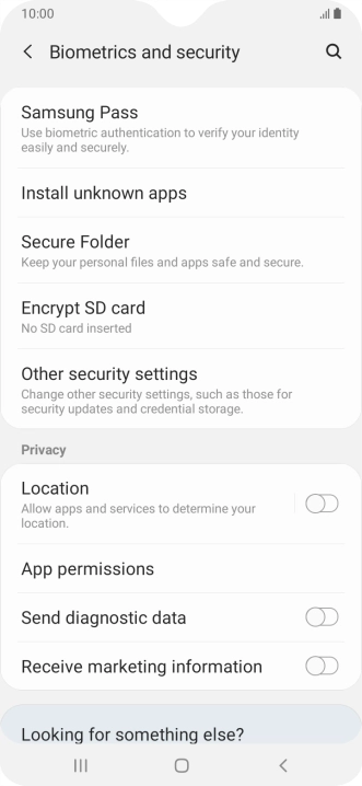 Press Other security settings.