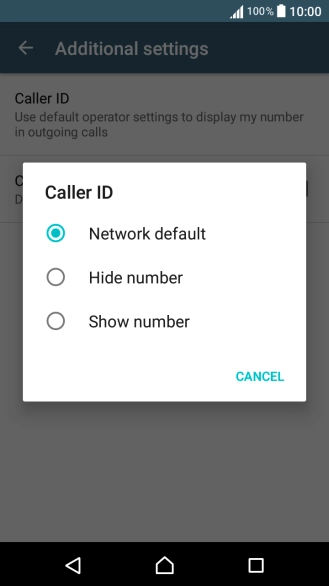 Press Show number to turn on caller identification.