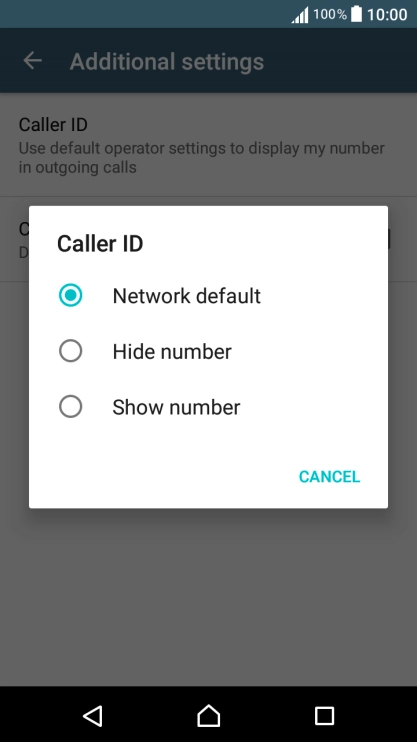 Press Show number to turn on caller identification.