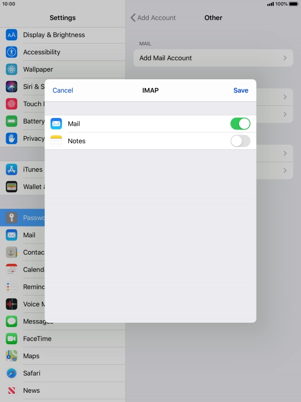 Press Save. Your email account has now been set up. To select more settings for incoming and outgoing server, proceed with the following steps.