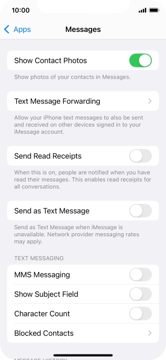 Press the indicator next to 