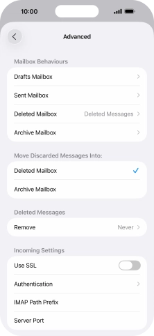 Press the indicator next to 