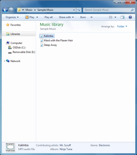 Highlight the required file and move or copy it to the required location.