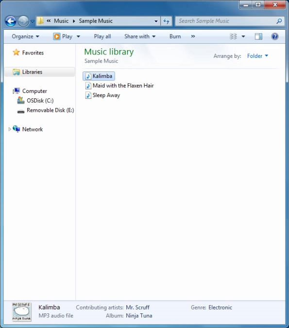 Highlight the required file and move or copy it to the required location.