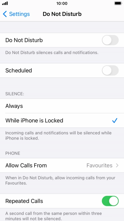 Press the indicator next to 