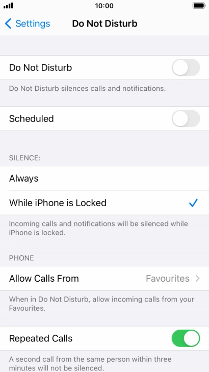 Press the indicator next to 