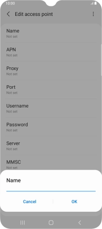 Key in Vodafone MMS and press OK.