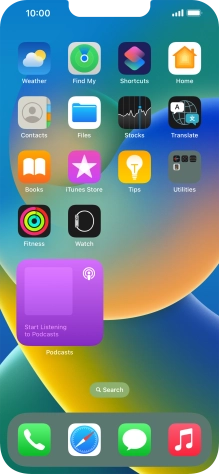 If you're using a Widget Stack: slide up or down on the stack to select the required widget.