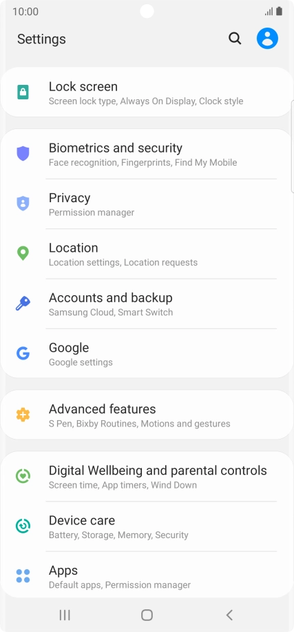 Press Accounts and backup.