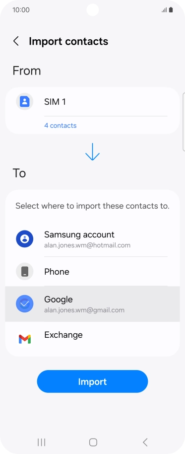 Press Import. Press Import.