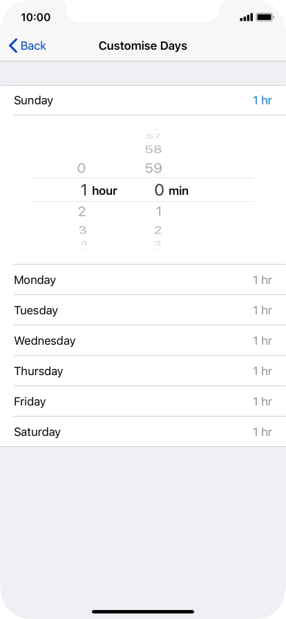 Select the required period.
