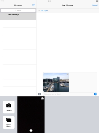 Press the text input field.
