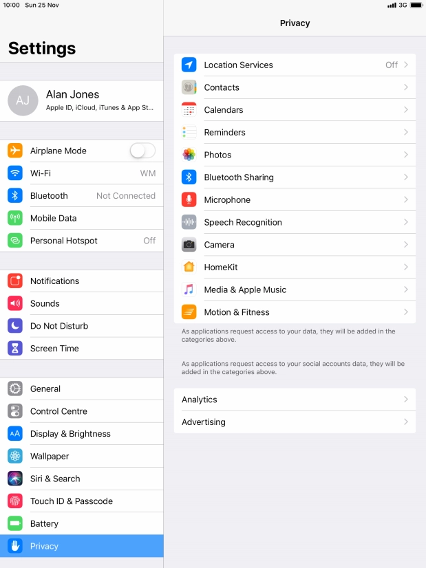 Press Location Services. Press Location Services.