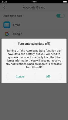If you turn on the function, press Off.