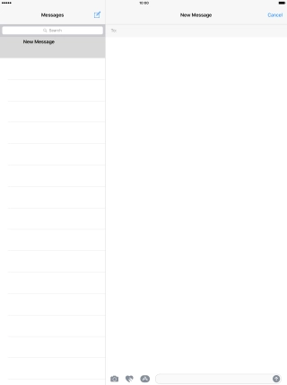 Press the search field and key in the first letters of the recipient's name.