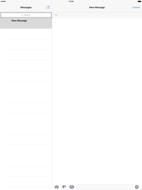 Press the search field and key in the first letters of the recipient's name.
