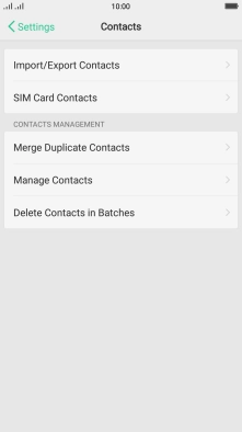 Press SIM Card Contacts.