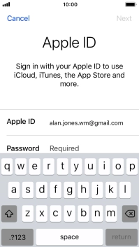 Press the field next to 