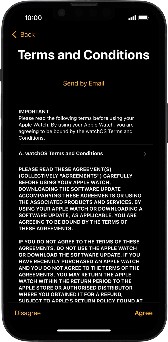 On your phone: Press Agree.