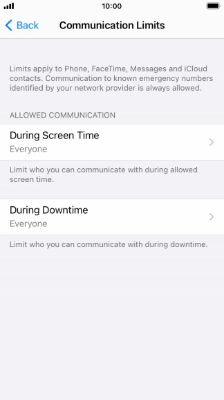 Press During Screen Time.