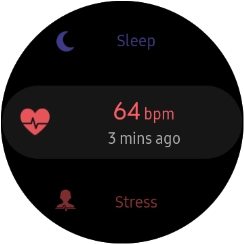 Press the heart rate sensor icon. Press the heart rate sensor icon.