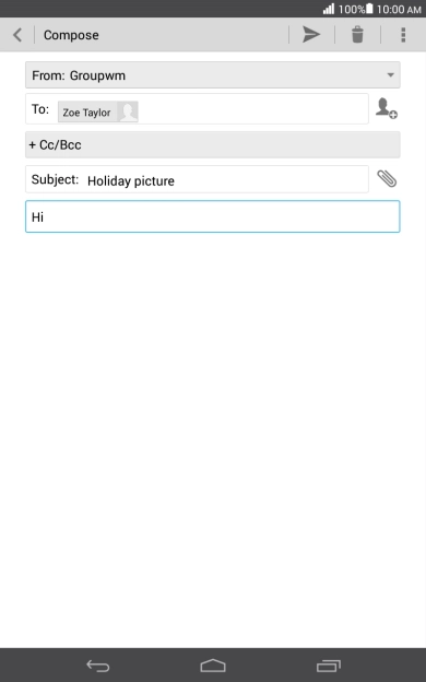 Press the attachment icon.