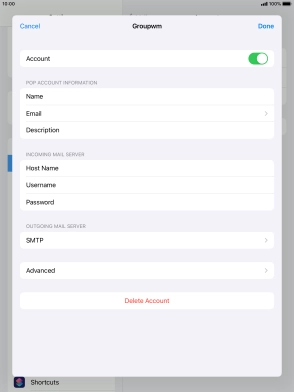 Press SMTP. Press SMTP.