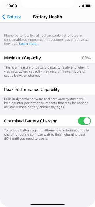 Press the indicator next to 