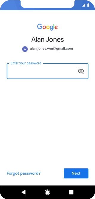 Press the field below 