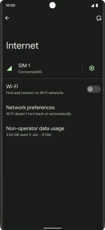 Press the settings icon.