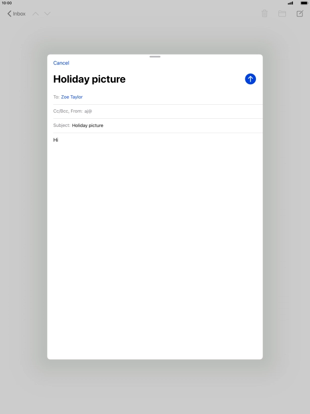 Press and hold the text input field until a pop-up menu is displayed.