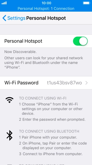 Press Wi-Fi Password and key in the required password.