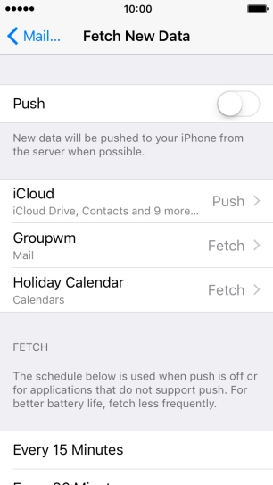 Press the indicator next to 