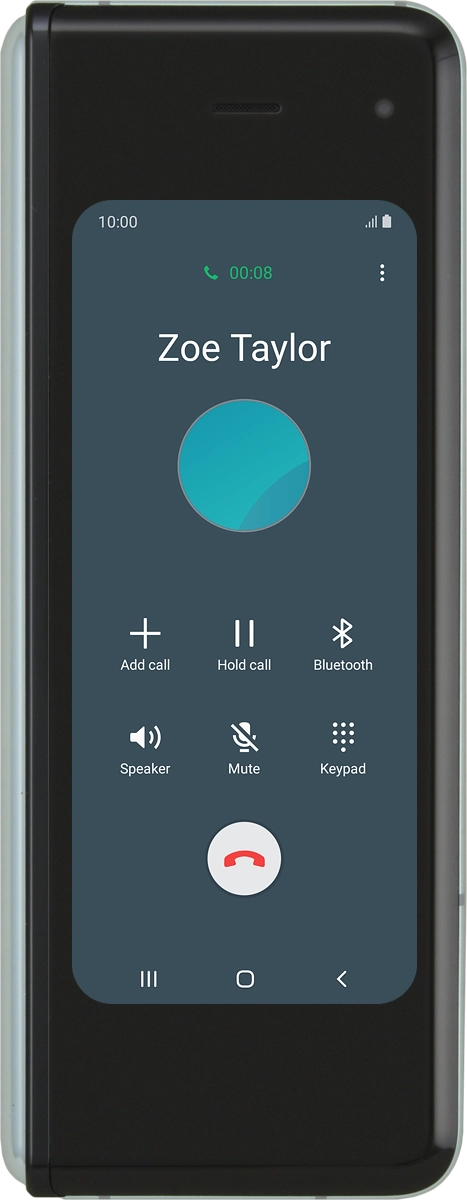 Press the end call icon.