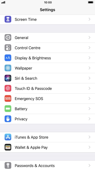 Press Touch ID & Passcode.