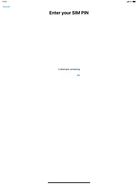 If your SIM is locked, key in your PIN and press OK. If your SIM is locked, key in your PIN and press OK.