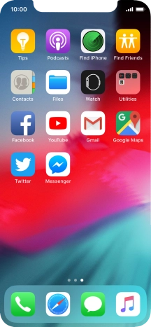 Press and hold the required app until the icons start to jiggle.