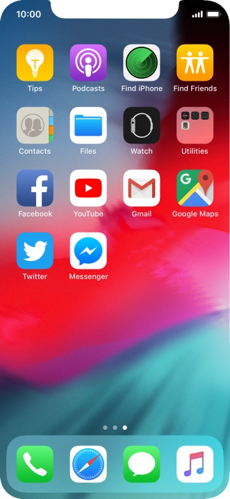 Press and hold the required app until the icons start to jiggle.