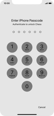 Use the phone lock code you created. The app is now no longer locked.