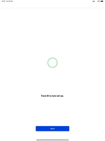 Press Done. If you haven't previously selected a lock code, key in a code of your own choice twice.