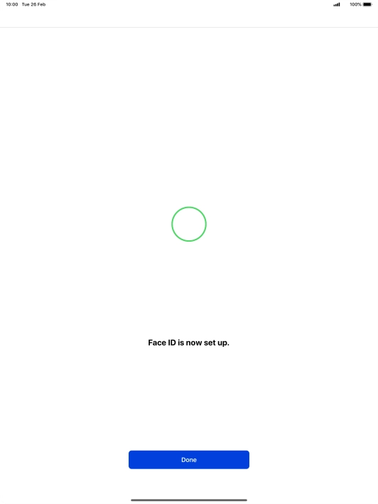 Press Done. If you haven't previously selected a lock code, key in a code of your own choice twice.